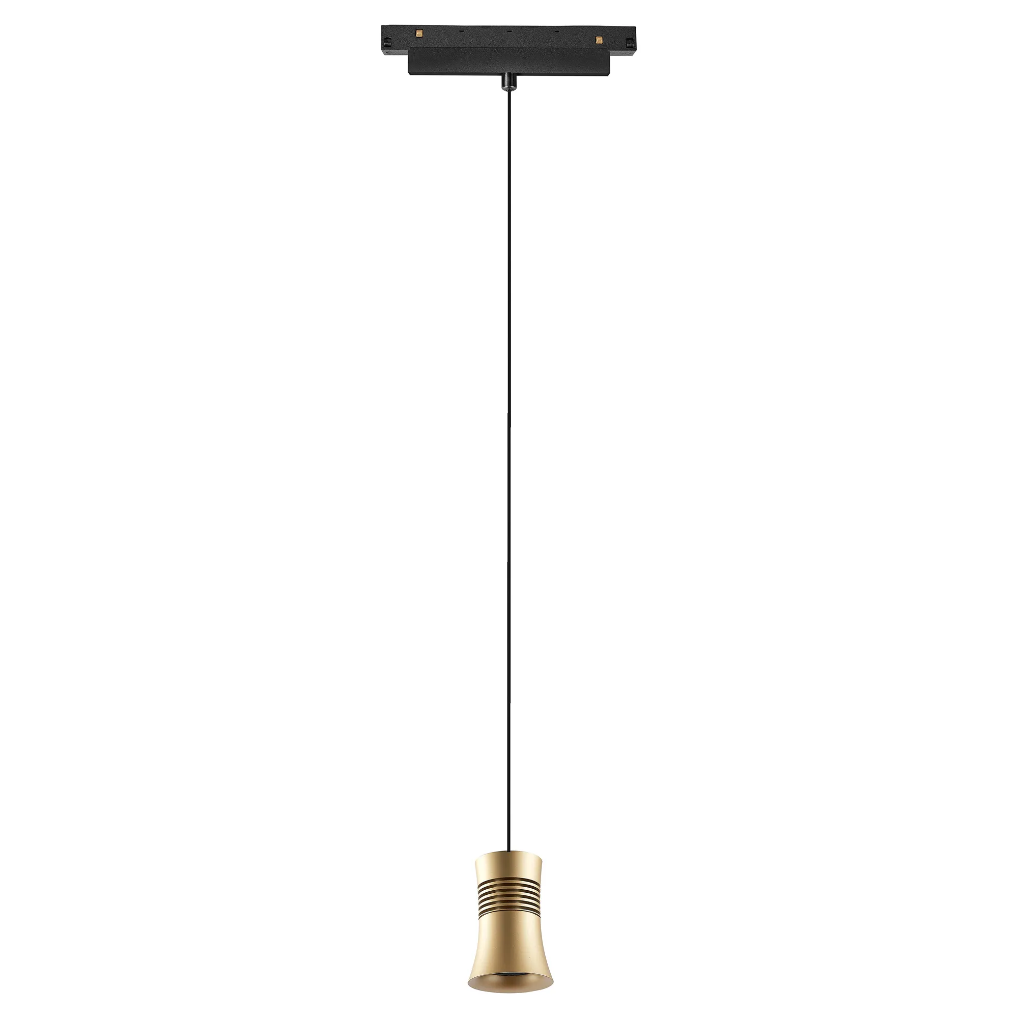 M8392  Magneto Track Cone Pendant Triac Dimmable, 12W LED, 3000K, 950lm, Gold/Black,